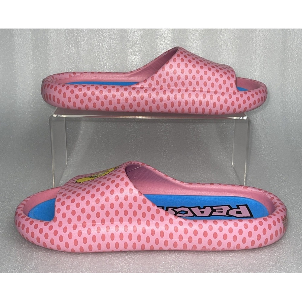 Ground Up Princess Peach Slides Slip On Pink Sandals Super Mario Women's Size 10 - Picture 9 of 16